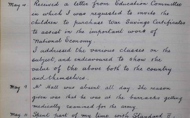 WW1 Project – School Log Books