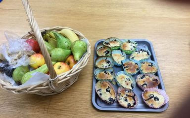 Fruity blueberry muffins!