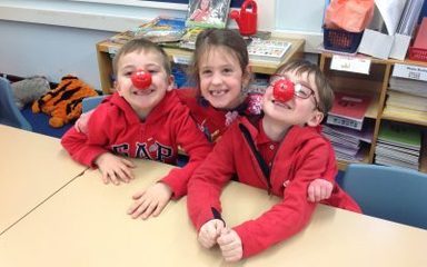 Owls join in with Red Nose Day fun
