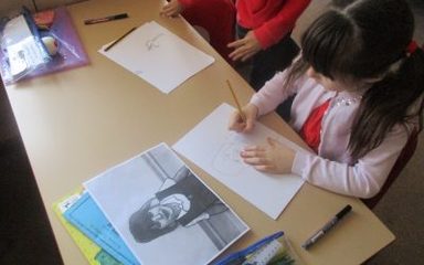 Art in the style of Roy Lichtenstein