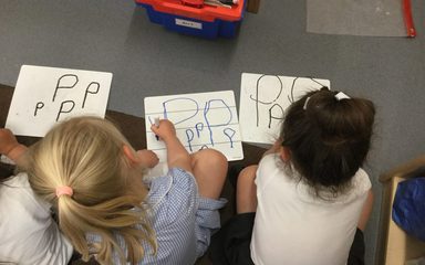 Phonics fun in nursery