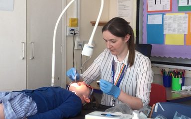 A visit from the dentist