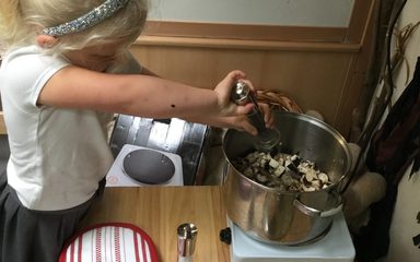 Homemade mushroom soup!
