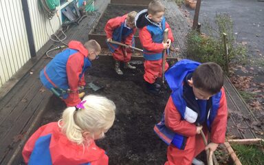 The Reception children say a huge thanks to the COOP!