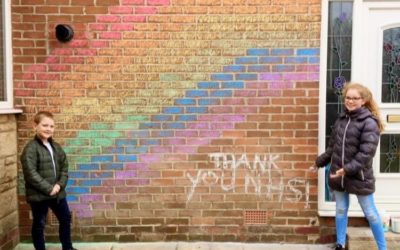 A huge well done for your rainbow art!