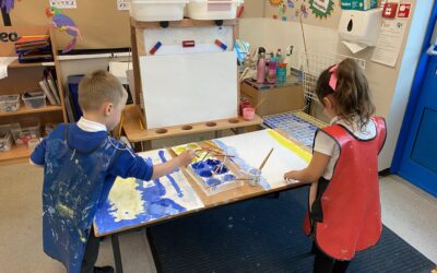 Dragonflies class learning at home and bubble at school