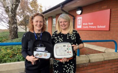 Defibrillator in  Windy Nook Primary School